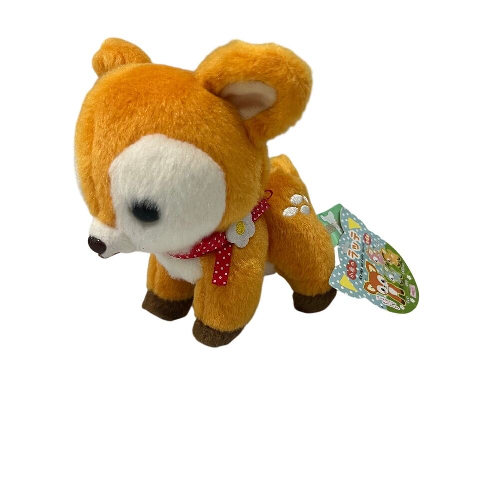 Amuse Kojika no Latte Deer Plush Standard 5" Brown Fawn Stuffed Animal Kawaii